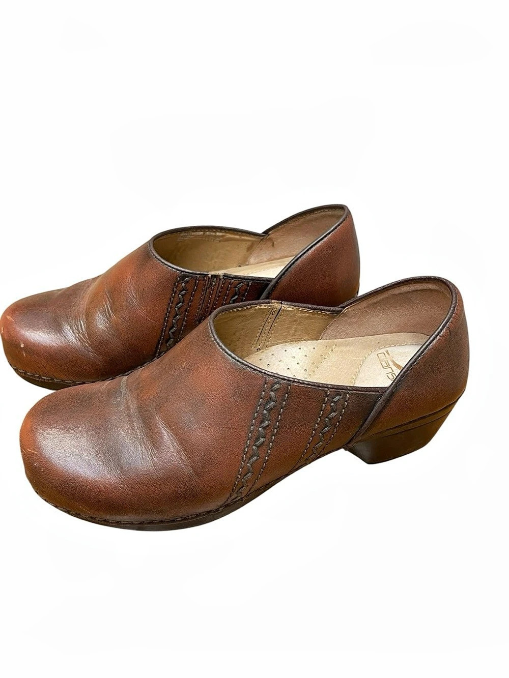 Dansko Prima Clog Leather Clogs Brown US 8